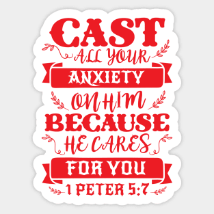 1 Peter 5:7 Sticker